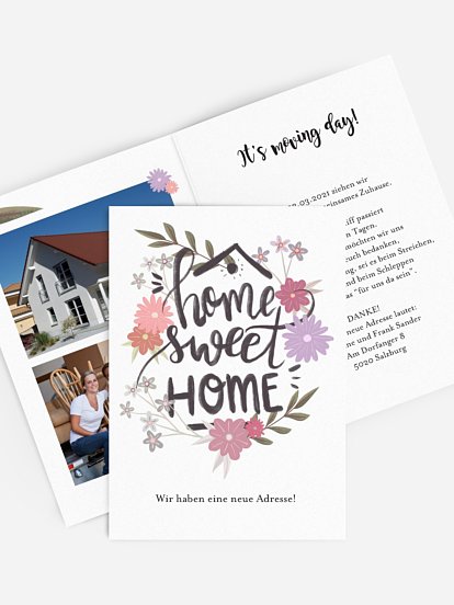 Umzugskarte Sweet Home