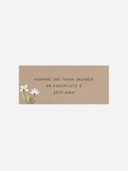 Absenderaufkleber Umzug Blumenhaus