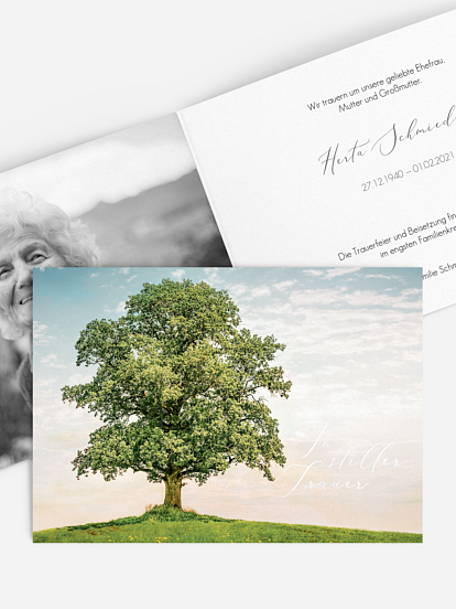 Trauerkarte Lebenskreis