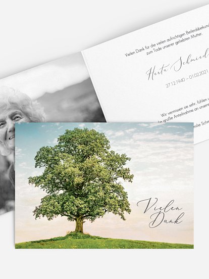 Trauerdanksagung Lebenskreis