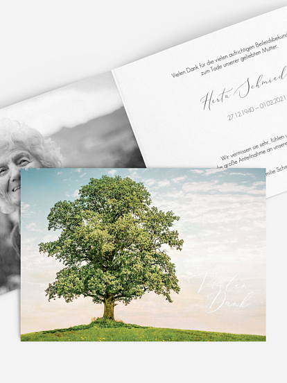 Trauerdanksagung Lebenskreis