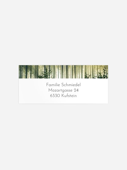 Absenderaufkleber Trauer Fichtenwald