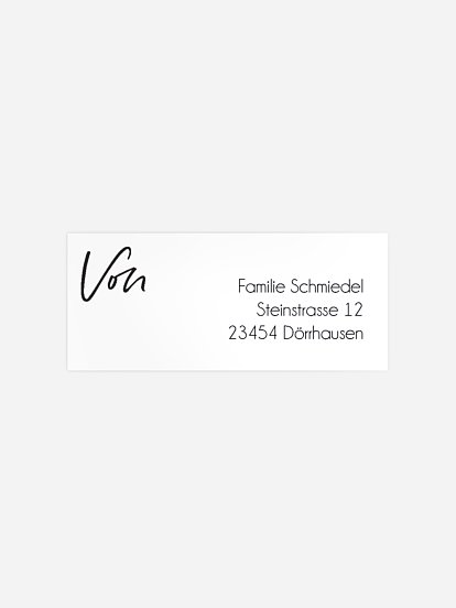 Absenderaufkleber Trauer Blüte der Erinnerung