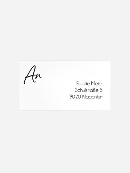 Empfängeraufkleber Trauer Blüte der Erinnerung