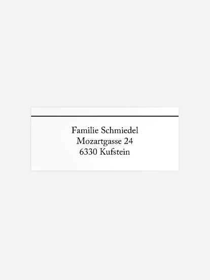 Absenderaufkleber Trauer Zarter Abschied