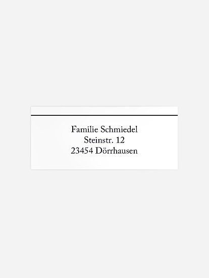 Absenderaufkleber Trauer Zarter Abschied