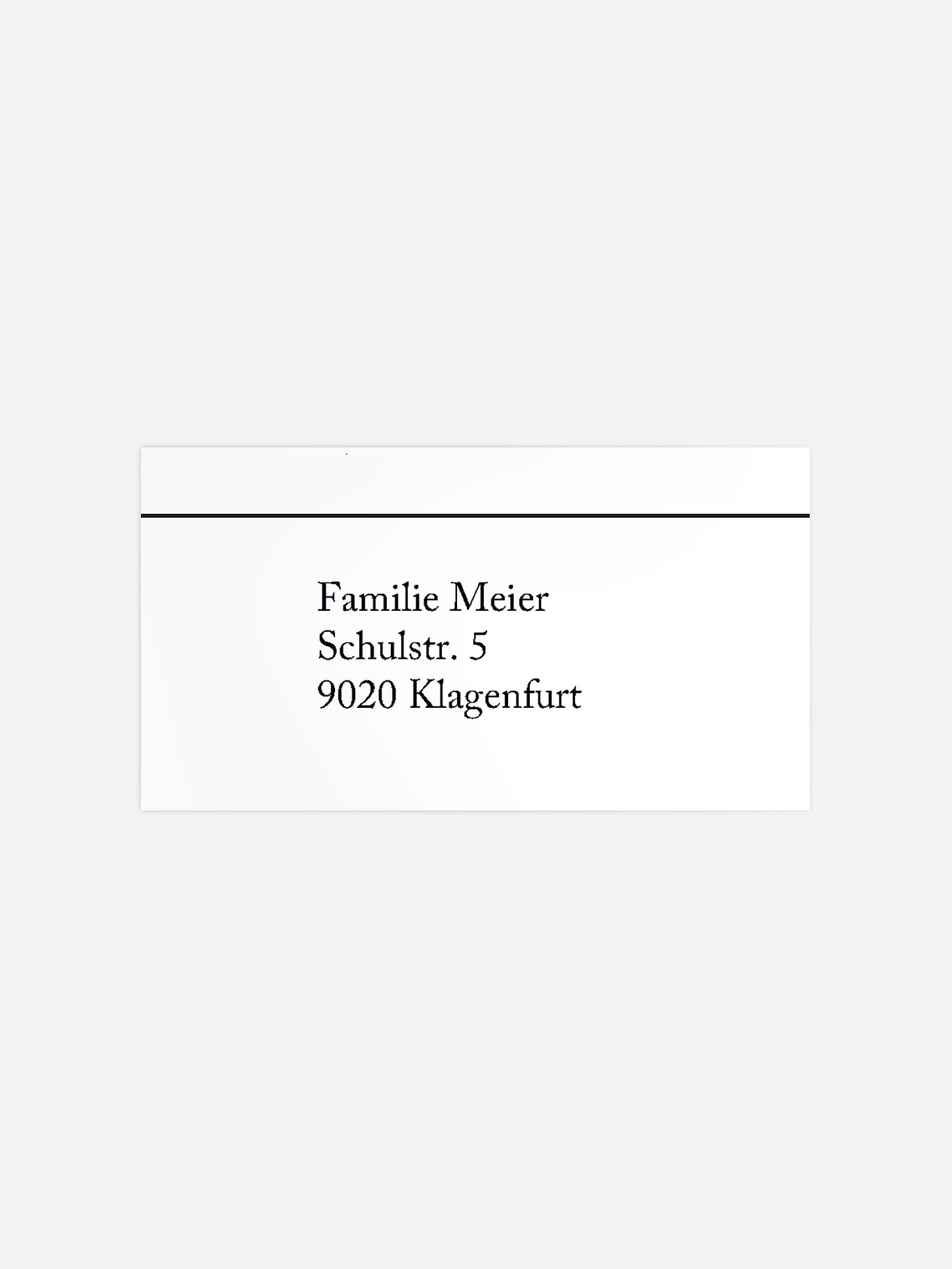 Empfängeraufkleber Trauer Zarter Abschied