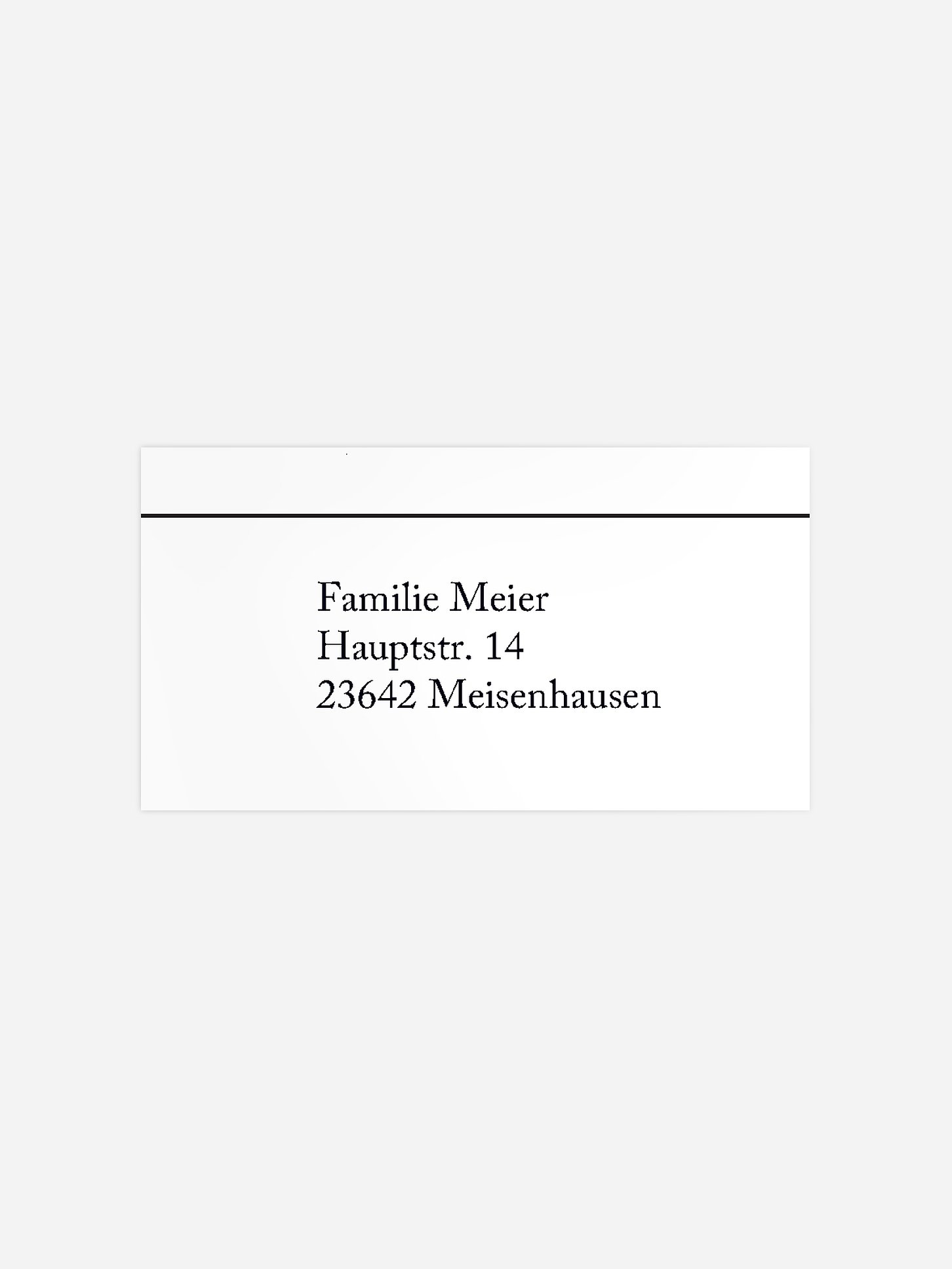 Empfängeraufkleber Trauer Zarter Abschied