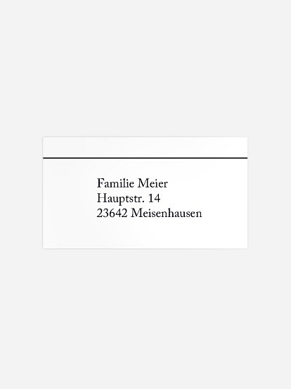 Empfängeraufkleber Trauer Zarter Abschied