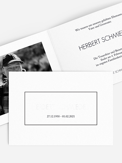 Trauerkarte Zarter Abschied