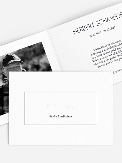 Trauerdanksagung Zarter Abschied