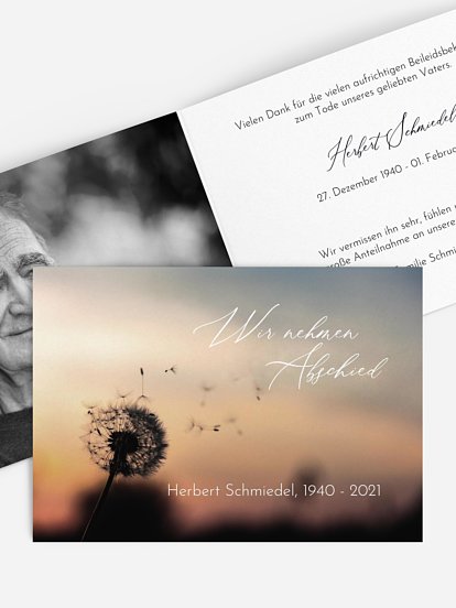 Trauerkarte Dandelion