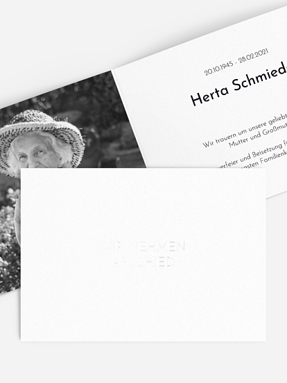 Trauerkarte Ewiger Frieden