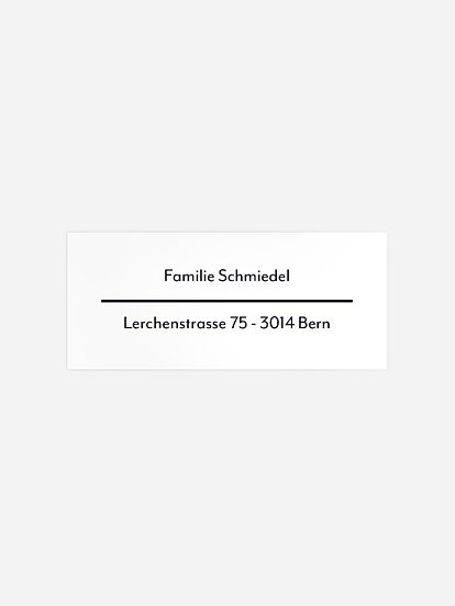 Absenderaufkleber Trauer Letzte Reise