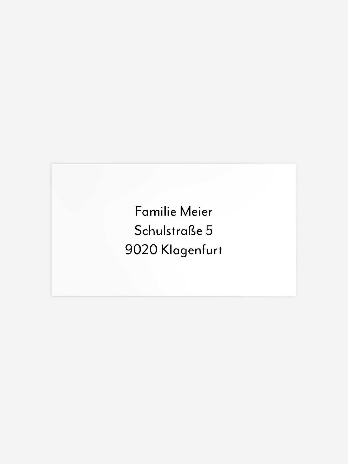 Empfängeraufkleber Trauer Letzte Reise