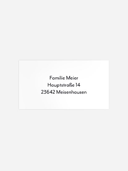 Empfängeraufkleber Trauer Letzte Reise