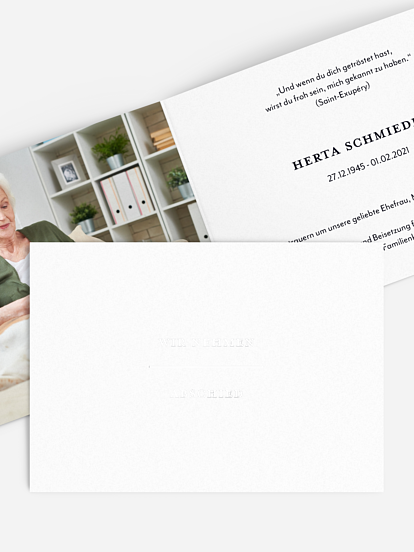 Trauerkarte Letzte Reise