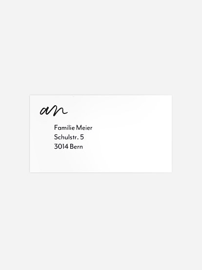 Empfängeraufkleber Trauer Bis in alle Ewigkeit