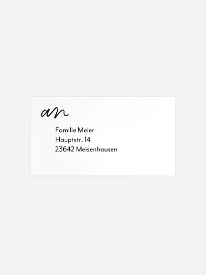 Empfängeraufkleber Trauer Bis in alle Ewigkeit