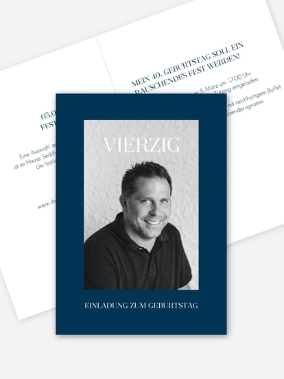 Einladung 40. Geburtstag Meine Zeit