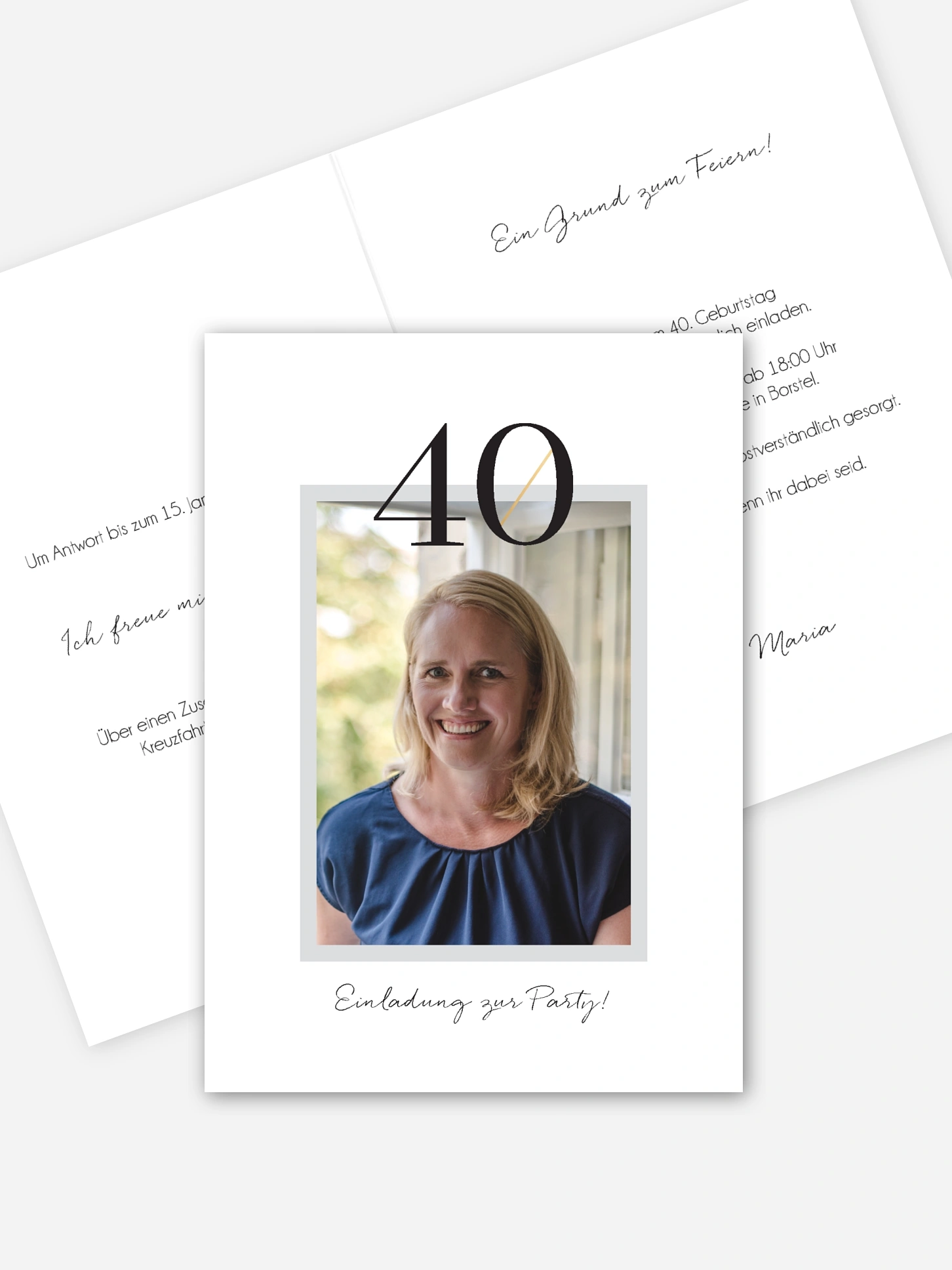 Einladung 40. Geburtstag Frame
