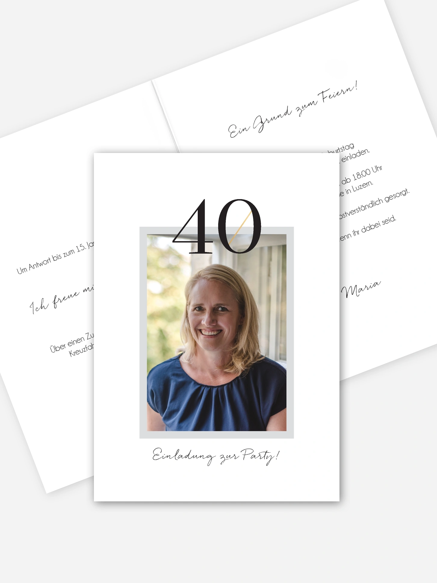 Einladung 40. Geburtstag Frame