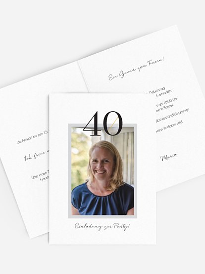 Einladung 40. Geburtstag Frame