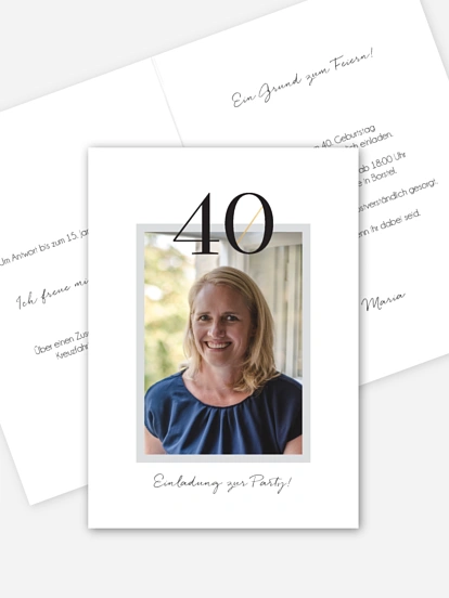 Einladung 40. Geburtstag Frame