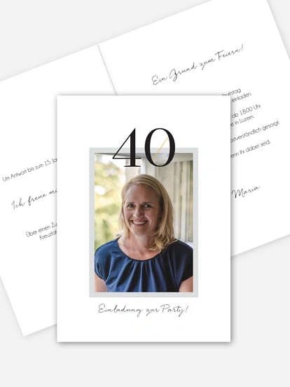 Einladung 40. Geburtstag Frame