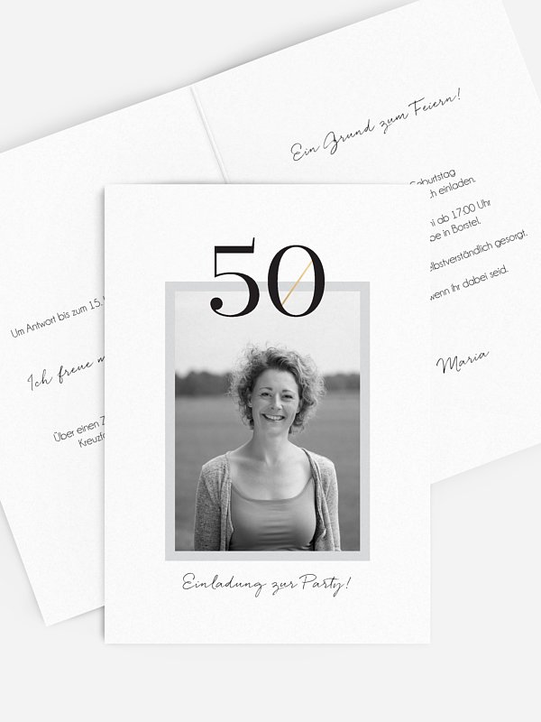 Einladung 50. Geburtstag Frame