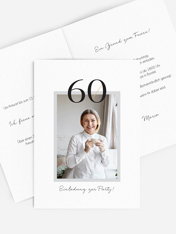 Einladung 60. Geburtstag Frame