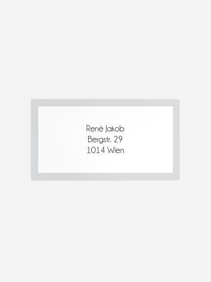 Empfängeraufkleber Geburtstag Frame