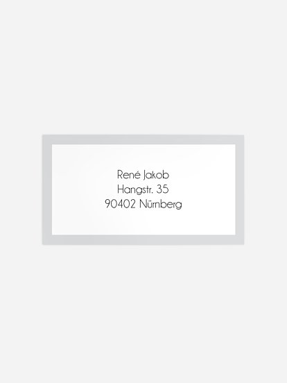 Empfängeraufkleber Geburtstag Frame