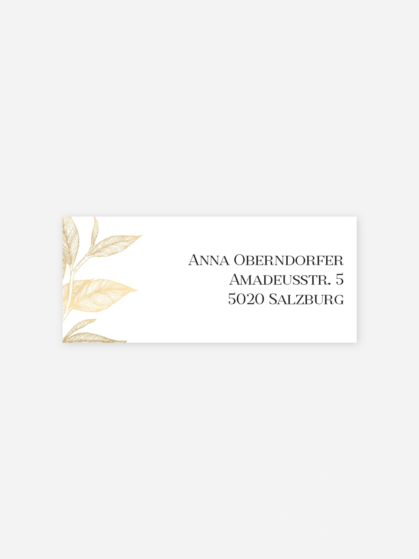 Absenderaufkleber Geburtstag Golden Leaf