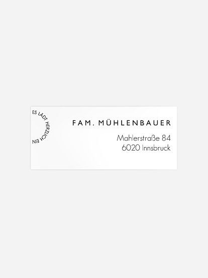 Absenderaufkleber Party Lebensweg