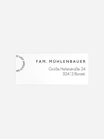 Absenderaufkleber Party Lebensweg