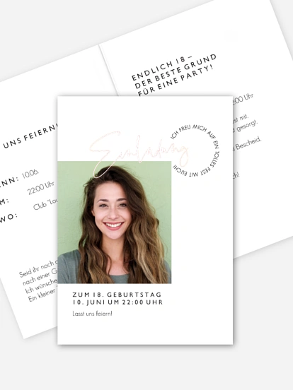 Einladung 18. Geburtstag Lebensweg