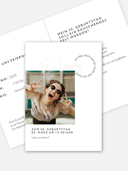 Einladung 30. Geburtstag Lebensweg
