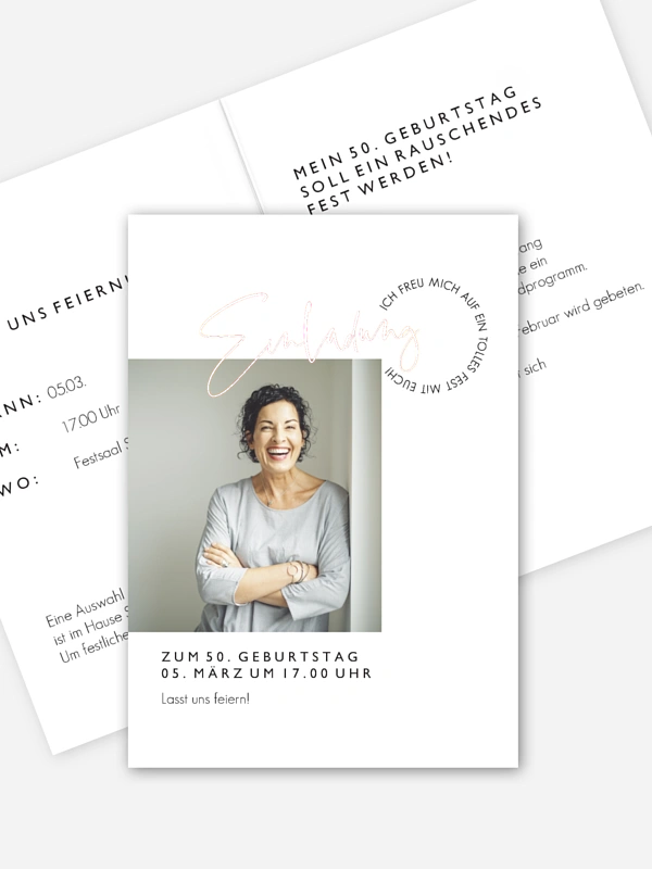 Einladung 50 Geburtstag Lebensweg