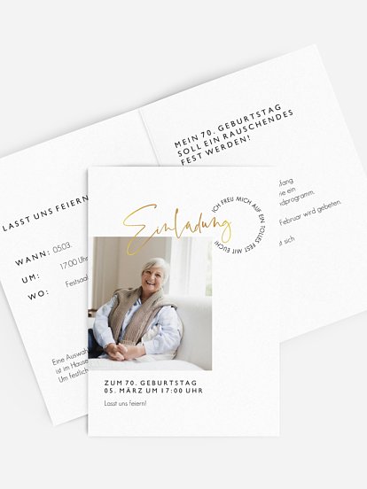 Einladung 70. Geburtstag Lebensweg