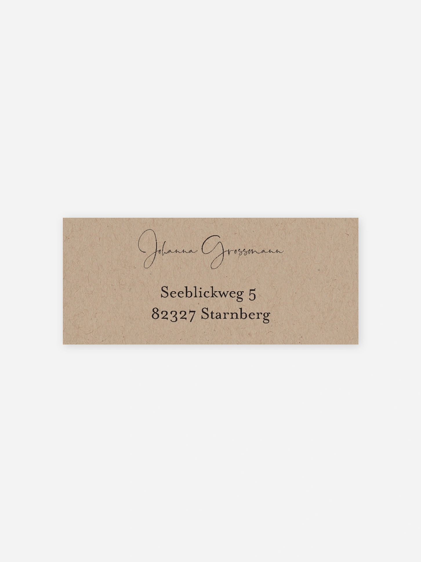 Absenderaufkleber Geburtstag Kalligraphie