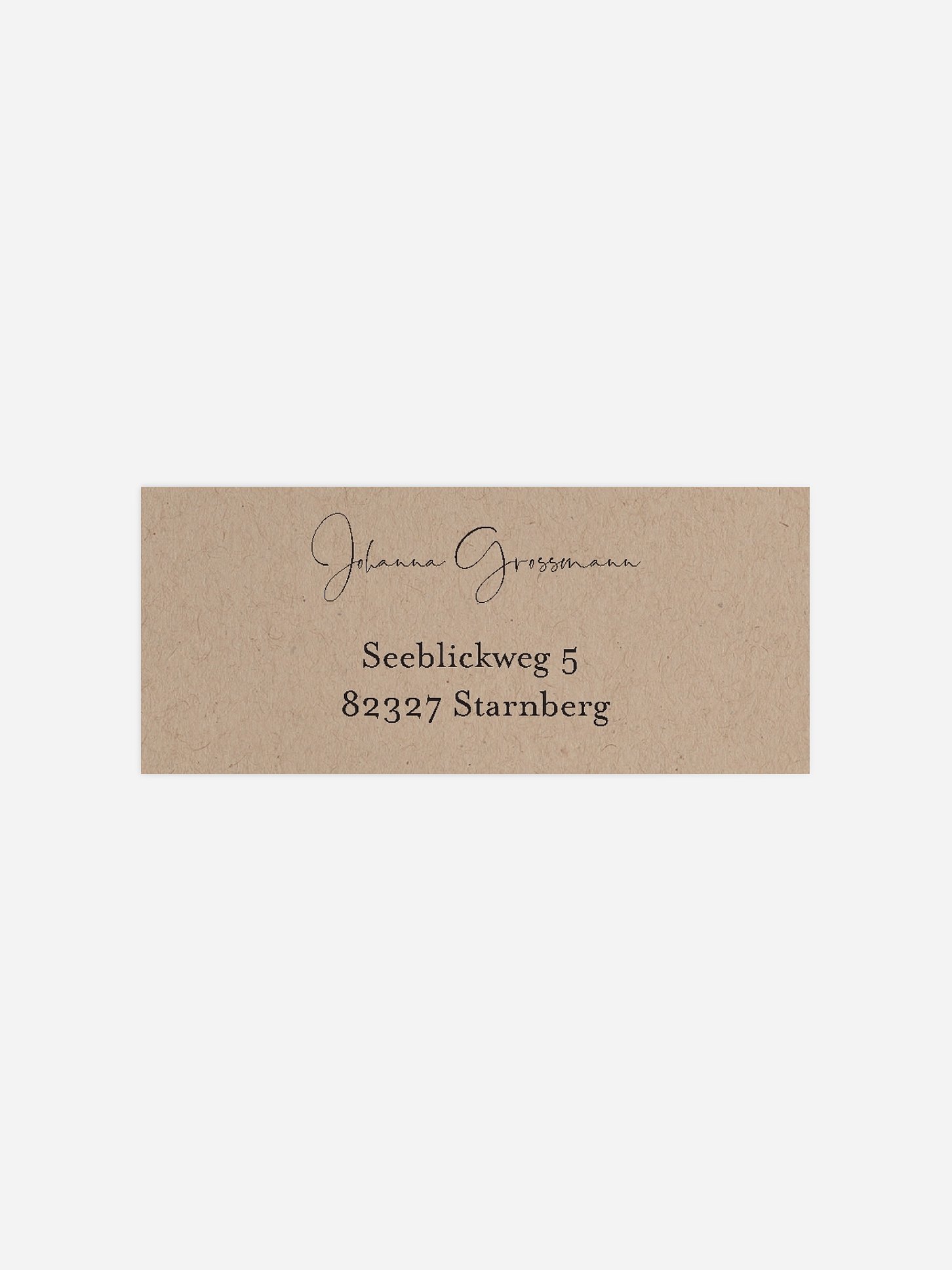 Absenderaufkleber Geburtstag Kalligraphie
