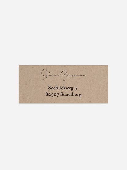 Absenderaufkleber Geburtstag Kalligraphie