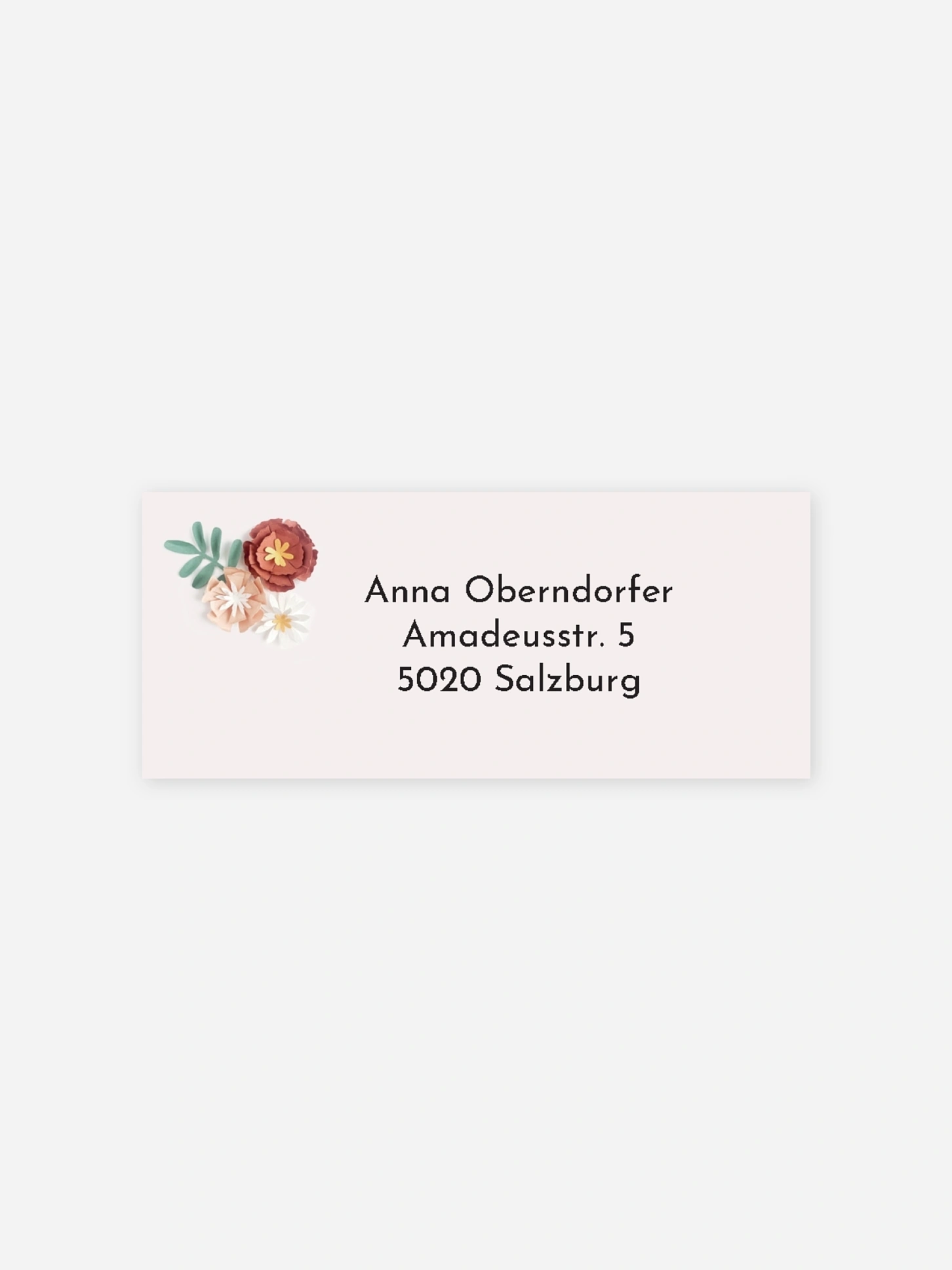 Absenderaufkleber Geburtstag Papierblumen