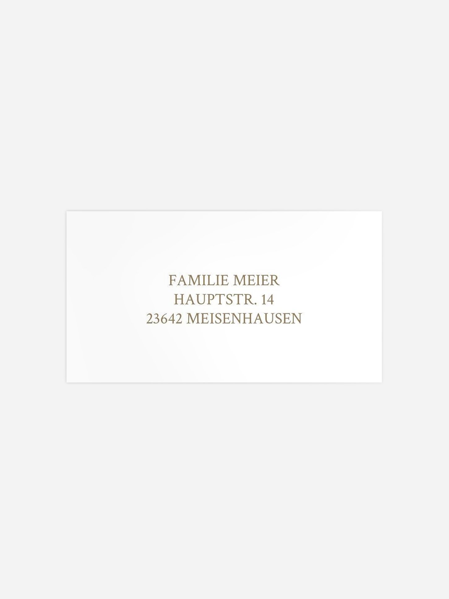 Empfängeraufkleber Trauer Ewiges Gedenken