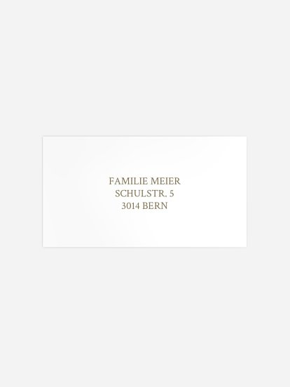 Empfängeraufkleber Trauer Ewiges Gedenken