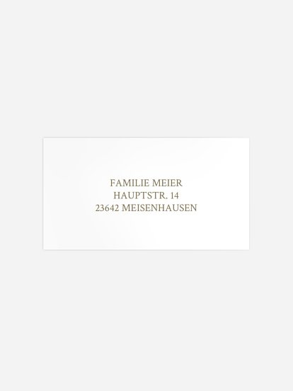 Empfängeraufkleber Trauer Ewiges Gedenken