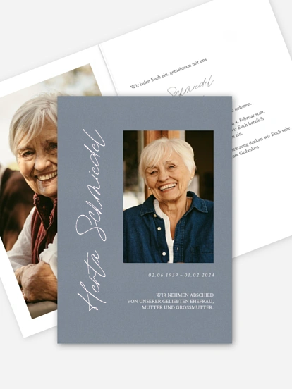 Trauerkarte Stille Erinnerung