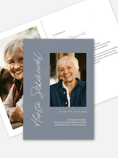 Trauerdanksagung Stille Erinnerung