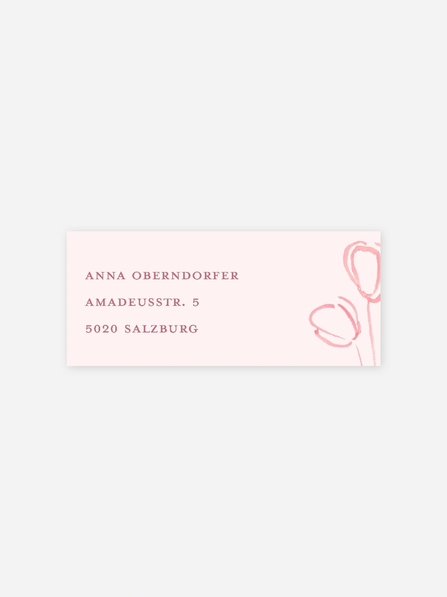 Absenderaufkleber Geburtstag Tulpengruß